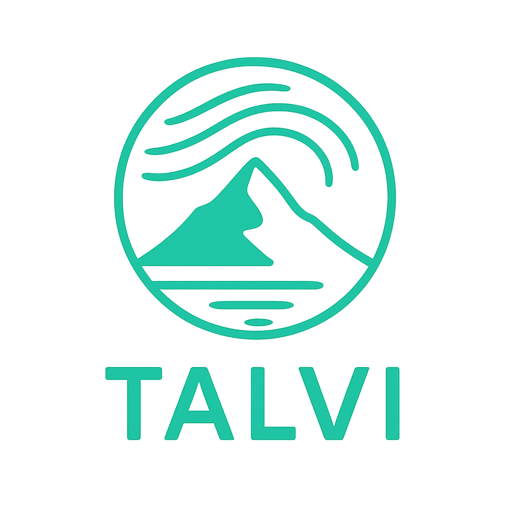 minimalist mountain and wind logo